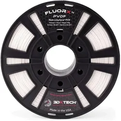 3D Xtech PVD1010750N FluorX™ PVDF Filament chemisch beständig, UV-beständig 1.7 (750 g, 1.75 mm), Filament, Transparent