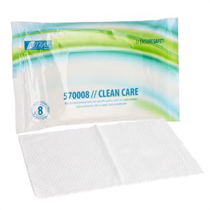 NITRAS-MEDICAL Einmalwaschlappen Clean Care, 23 x 14cm, feucht, Aloe Vera & Kamille, 8 Stück
