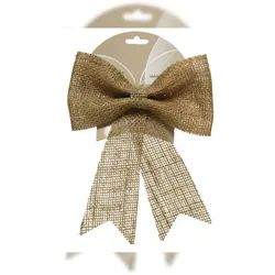 Christmas Decorations 1 Schleife 24cm Jute Optik Geschenkschleifen Weihnachtsschleifen Dekoschleifen festliche Dekoration Weihnachten braun