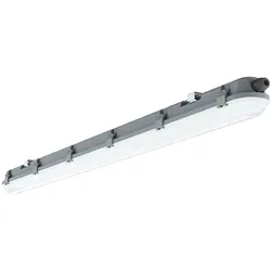 LED Feuchtraumleuchte 60cm Wannenleuchte IP65 LED Lampe, Wasserfest, milchigweiß grau, 18W 2160Lm 4000K, LxBxH 60x7,8x7,2cm