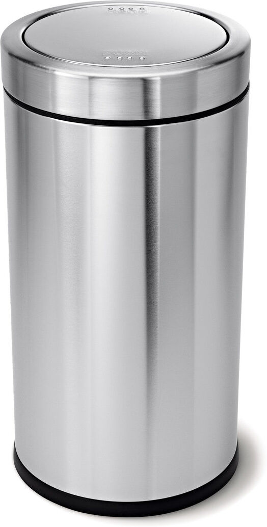 Simplehuman 55L Swing Top Office Bin, Brushed Heavy-Gauge Stainless Steel Silver;Brushed Stainless Steel 55L