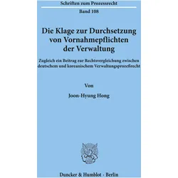 Die Klage zur Durchsetzung von Vornahmepflichten der Verwaltung., Fachbücher von Joon-Hyung Hong