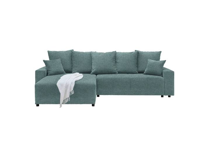 Ecksofa 289/176 cm Petrol Webstoff