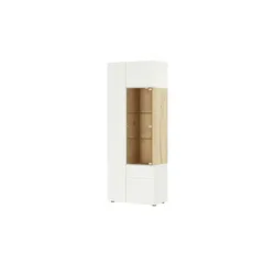 Wohnwert Vitrine  Media Design ¦ weiß ¦ Maße (cm): B: 75 H: 200 T: 42.0