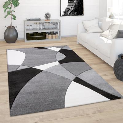 Paco Home Modern Area Rug Abstract Geometric Pattern with Contour Cut