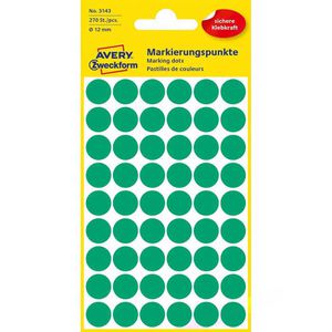 Zweckform Avery  3143 grün Markierungspunkte Ø 12mm
