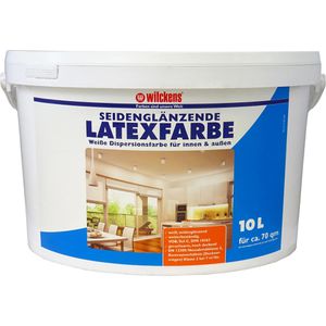 Wilckens Wandfarbe Latex, weiß, Latexfarbe, seidenglänzend, 10 Liter