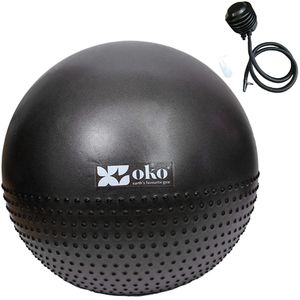 Powershot Gymnastikball Oko, mit Pumpe & Noppen, Ø 55 cm, grau, belastbar bis 150 kg