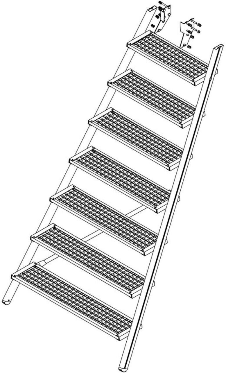 MUNK Günzburger Aufstieg Podesttreppe 8 Stufen inkl. Montagesatz (800050)