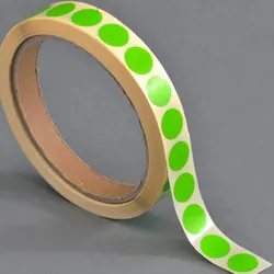 SPRINTIS Klebepunkte 13 mm, hellgrün, 1000 Stück Markierungspunkte selbstklebend auf Rolle, Punkte Aufkleber aus Papier für Büro und Lager