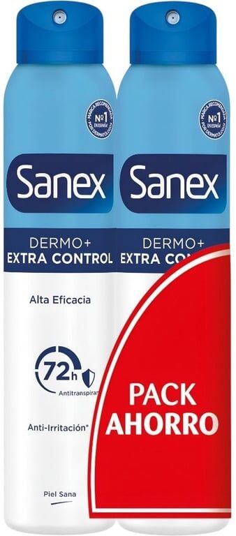 Sanex Dermo Extra Control 72H Desodorante Duplo 2 Uds 200 ml