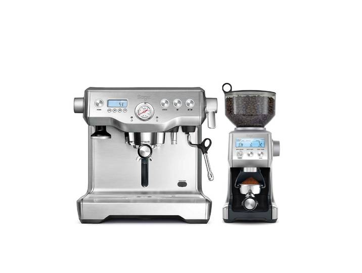 SAGE Siebträgermaschine Sage Siebträgermaschine Dynamic Duo , Energieeffizienz: D, silber (silberfarben), B:63cm H:45cm T:45cm, Kaffeemaschinen, Siebträgermaschine