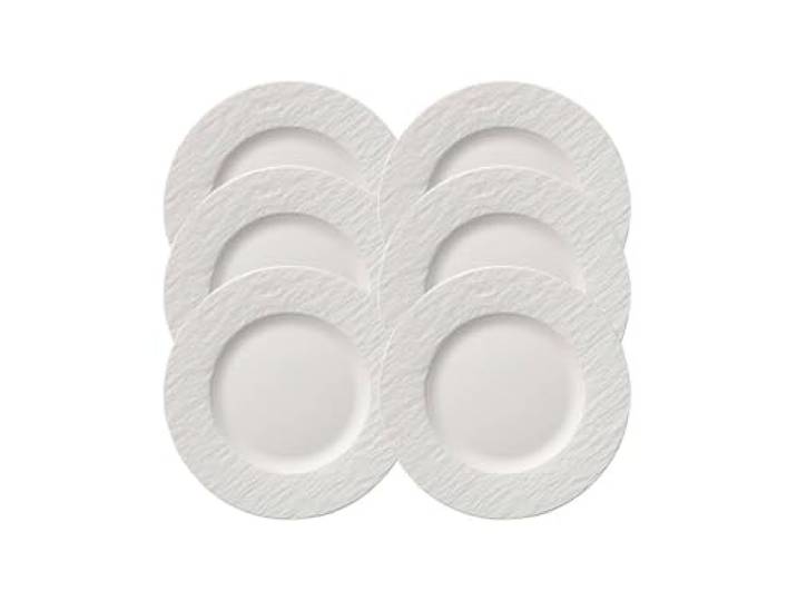 Villeroy & Boch Manufacture Rock Blanc Frühstücksteller 22 cm Set6