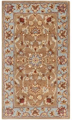 SAFAVIEH Handmade Heritage Traditional Brown/ Blue Wool Rug