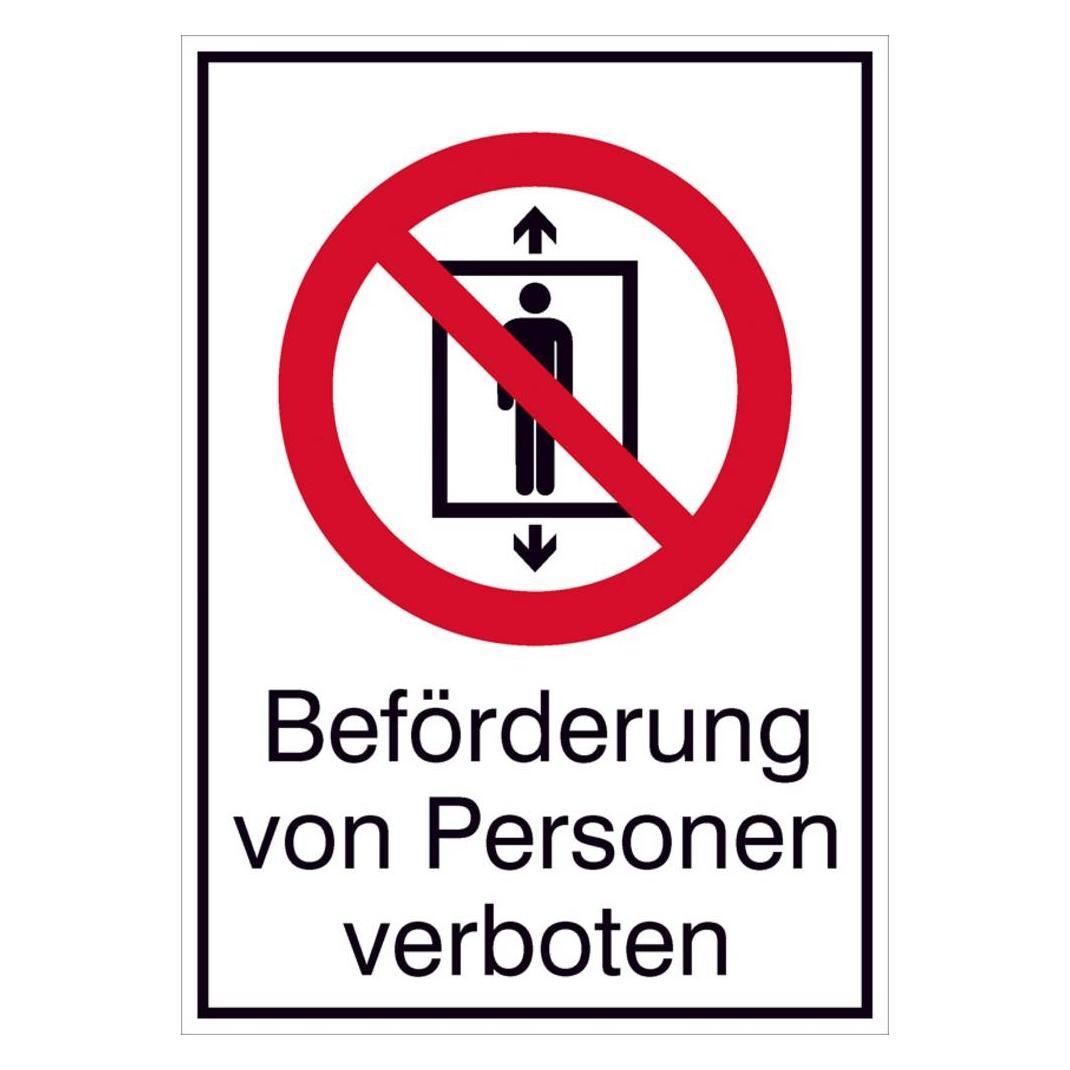 SafetyMarking Kombischild Beförderung von Personen verboten (43.A6165)