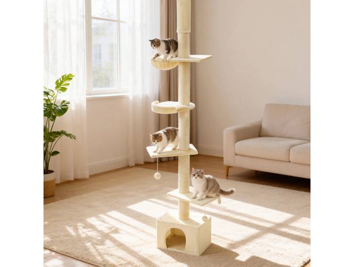 Kratzbaum Launt 70 x 252 x 30cm Beige