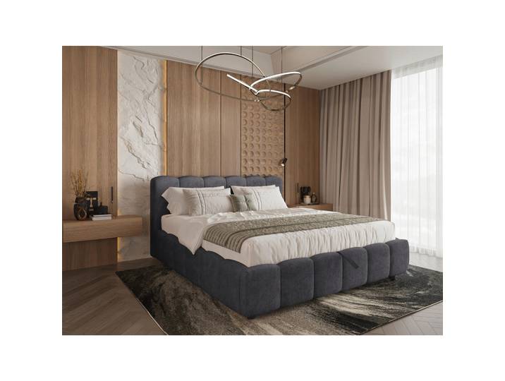 Carryhome Polsterbett, Schwarz, Kunststoff, Hainbuche, 140x200 cm, Schlafzimmer, Bett, Polsterbetten