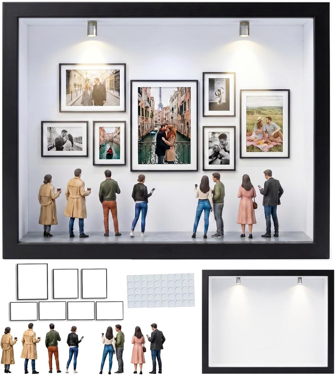 DIY Mini Museum fotolijst - Houten vintage silhouet box voor unieke herinneringen