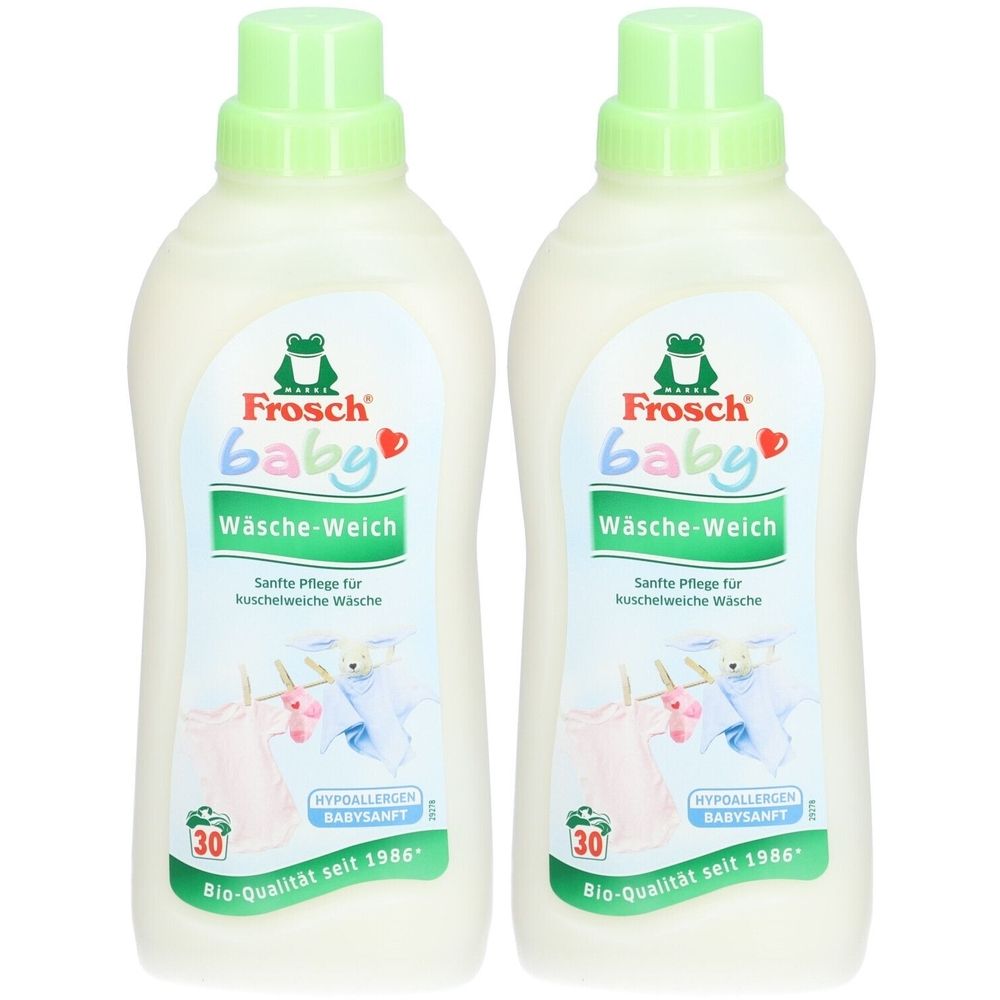 Frosch Baby Weichspüler für eine perfekt weiche Linie - hypoallergen x2 2x750 ml Liquidum