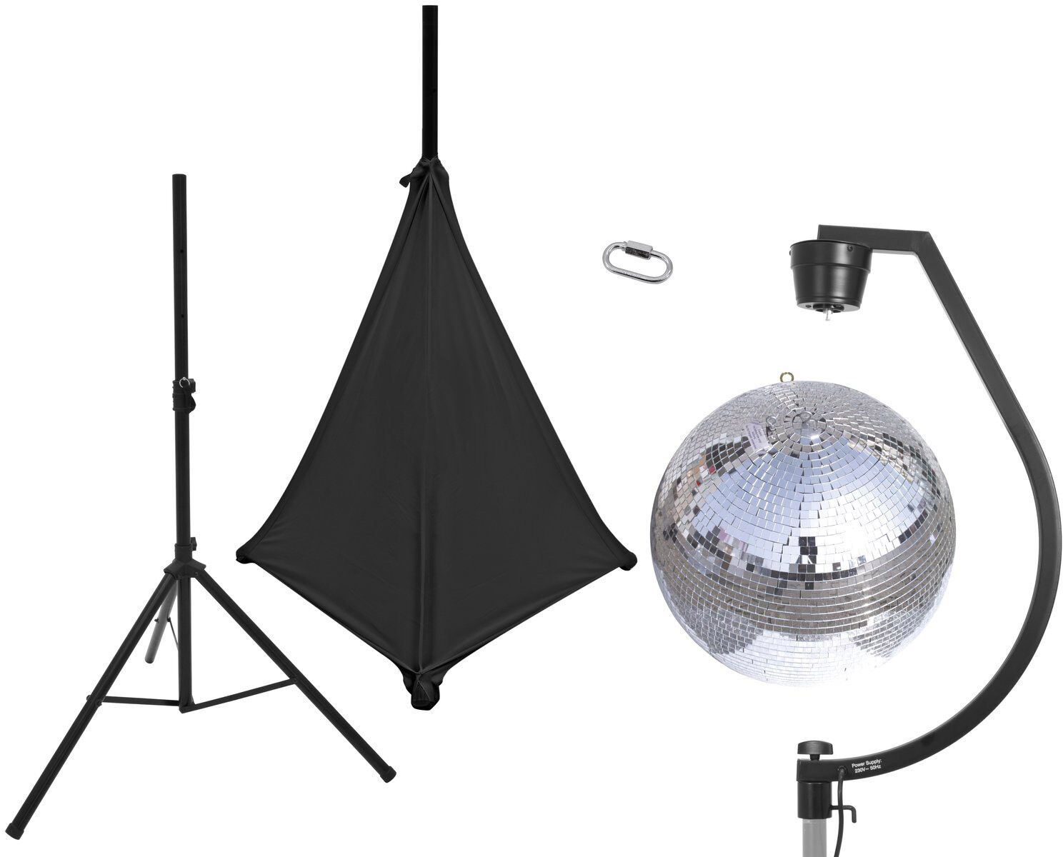 EuroLite Set Spiegelkugel 50cm Mit Stativ Und Segel Schwarz