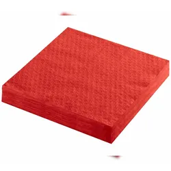 VEPATIM 1000x Servietten Prägeservietten 1-lagig 33 x 33 cm rot