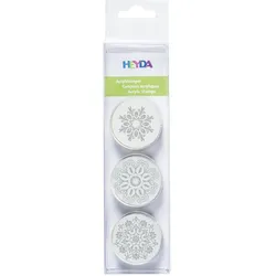 6x Heyda, Stempel, Stempel Set Kristalle 2, 3 Stück