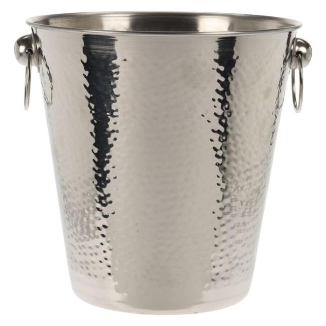 Koopman Champagnerkühler Edelstahl, silber, gehämmert (32750082)