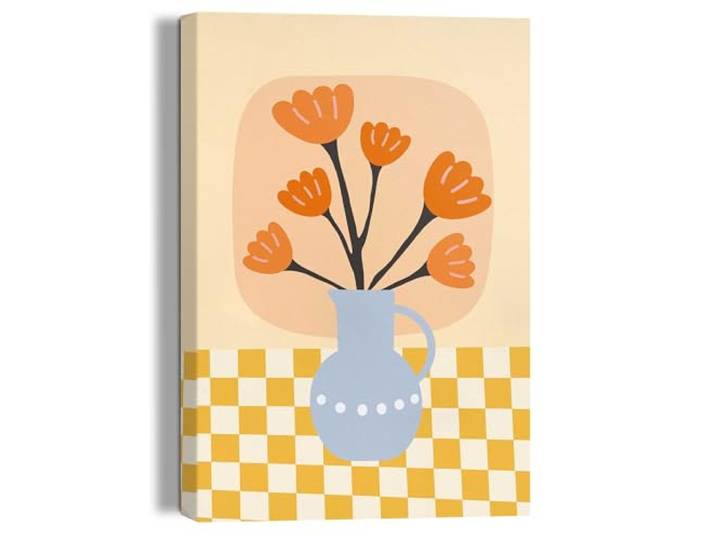 REINDERS Wandbild, Bloom Vase, Hobbyraum, Wandbild, Deko Poster, Wanddeko, Leinwand, Gelb, 30 x 20