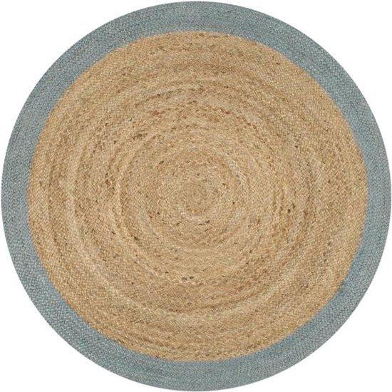 WAN Handgeweven Rond Jute Vloerkleed - Olijfgroen