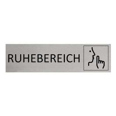 CombiCraft Aluminium Türschild Ruhebereich 165x45mm mit 3M-Tape