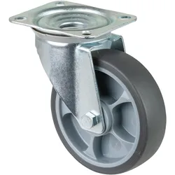 BS Rollen, Möbelrollen, Lenkrolle Rad-Ø 160 mm Tragfähigkeit 200 kg thermoplastisch Kunststoff Platte L135xB110 mm