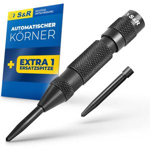 S&R Körner 283.300.122, Automatik-Körner, einstellbare Schlagkraft 50-100 N, Spitzen-Ø 6 mm