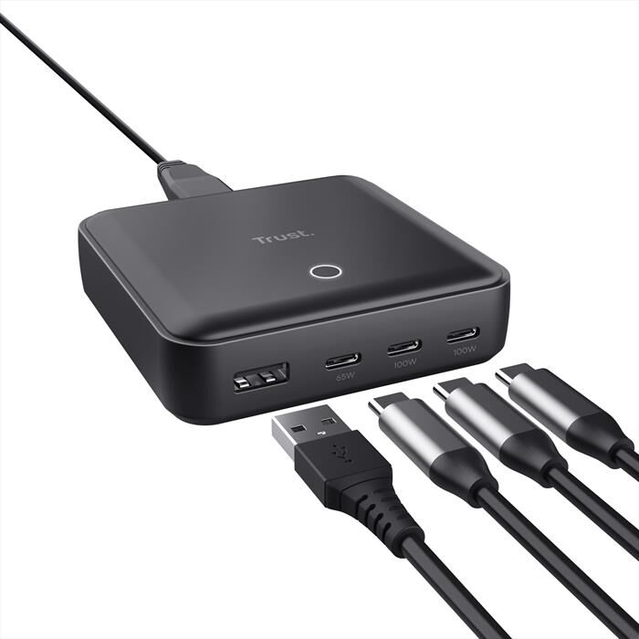 Trust Maxo 100w 4-port Desktop Charger-black