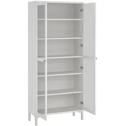 Ebuy24, Vitrine + Buffetschrank, Vitrinenschrank Roma (89 x 37 x 203 cm)