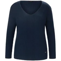 V-Pullover Emilia Lay blau, 44