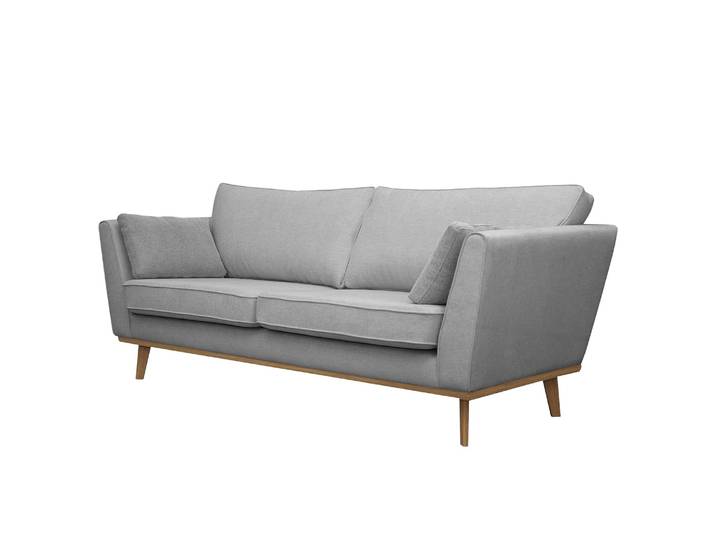 Canapé Lauwe 2-3 places Gris/Gris Tissu 200 x 84 x 92cm Scandi