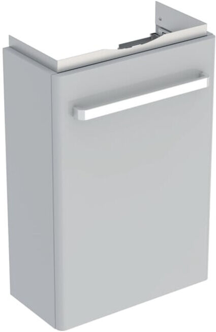 Geberit Meuble sous lavabo Renova Compact 40,8x60,5x23,1 cm, 1 tiroir, gris foncé/poignée chromée (501924421)