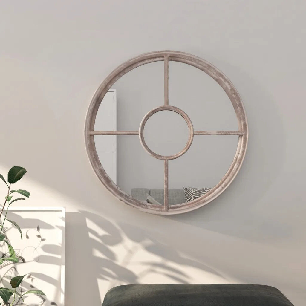 Longshore Tides SandpiperCove Flat Mirror Sand 60cm H x 60cm W