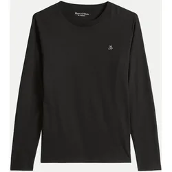 Shaped-Fit Langarmshirt Schwarz L