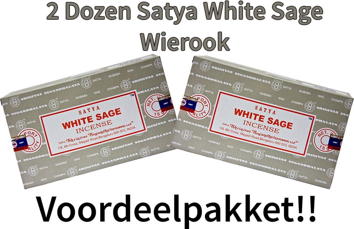Satya Wierookstokjes White Sage - Witte Salie - 24 stuks x 15 gram