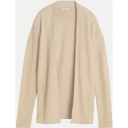 Offene Strickjacke Beige 3XL