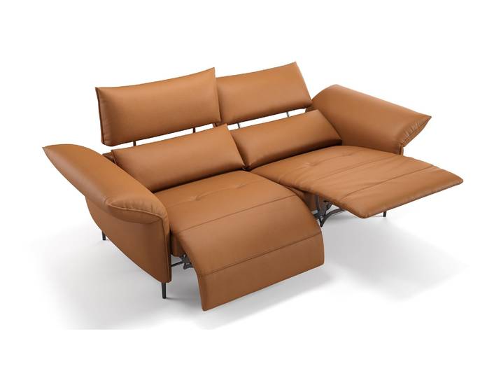 Leder Relaxsofa BOSA 3-Sitzer Herz-Waage-Funktion Ledersofa