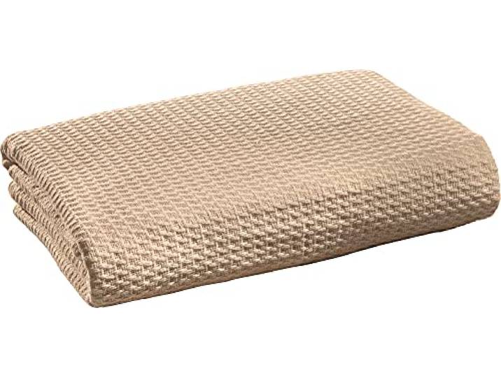 Erwin Müller Sommerdecke, Baumwolldecke beige Größe 150x200 cm - luftig-leicht, weiche Qualität, sehr angenehm - 100% Baumwolle