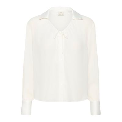 Langarmhemd KAFFE "Langarm - Hemd KAgigi", Damen, Gr. 38, N-Gr, weiß (chalk), Obermaterial: 100% Polyester PES., Hemden