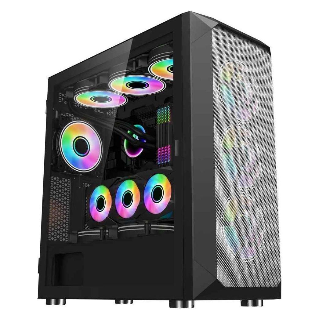 1st Cool Schrank Wind Storm Black MiddleTower, AU, USB3.0, ohne Stromquelle, schwarz (ML-WSTORM-B)