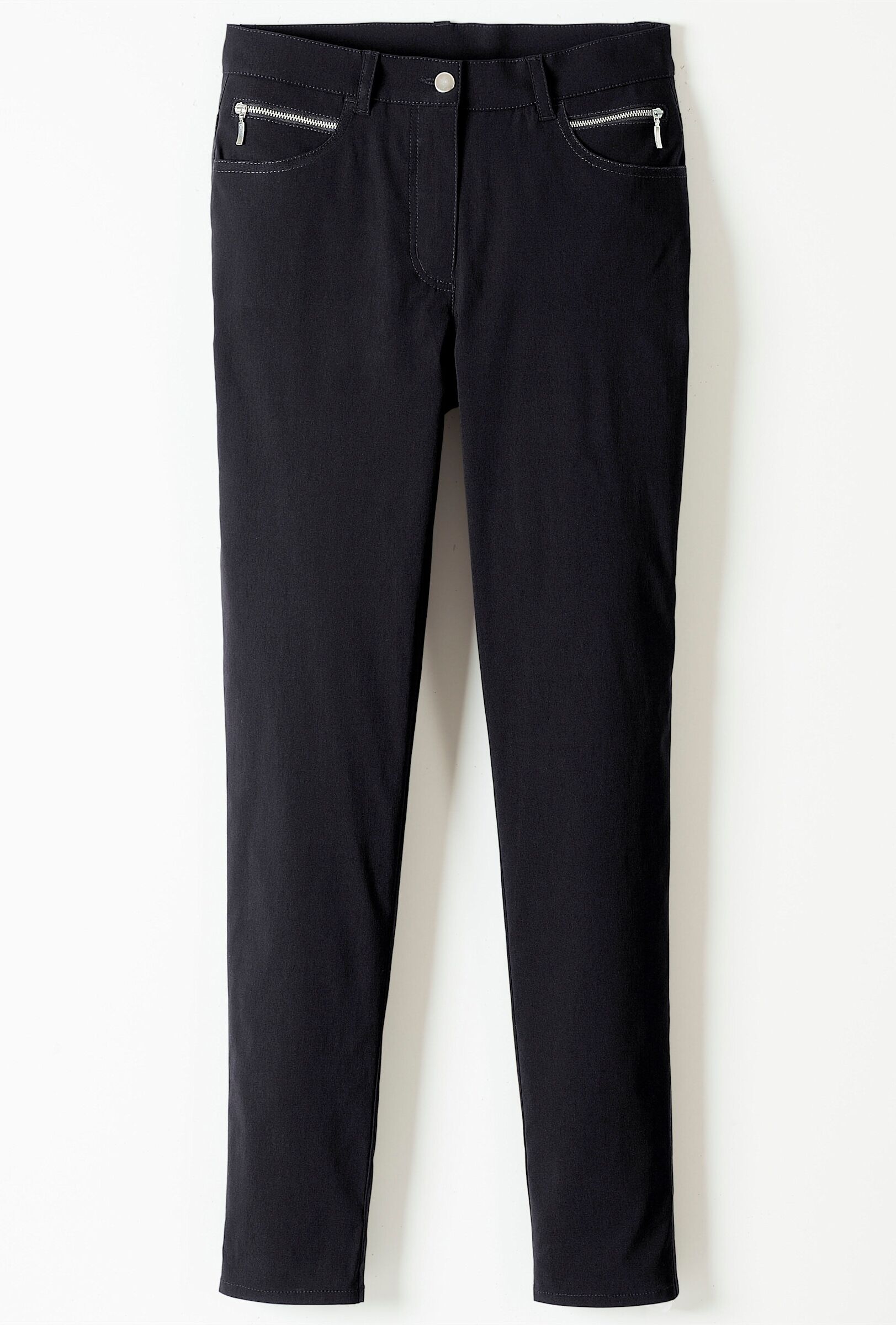 Thermohose STEHMANN "Hose Thermohose in elastischer Bengalin-Qualität", Damen, Gr. 48, N-Gr, schwarz, Sportlich, gerade, Hosen Thermohose