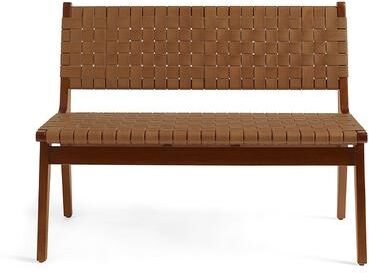 Sabino Backed Bench - Hickory - Grandin Road