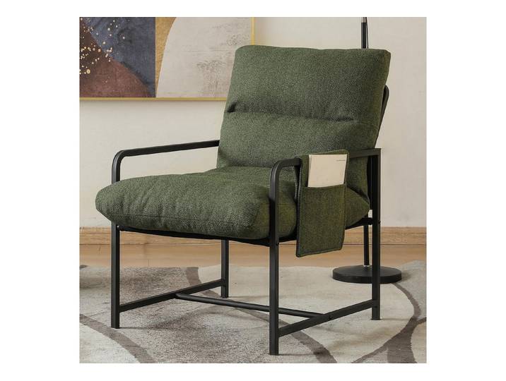 LuxusKollektion Loungesessel Loungesessel Armlehnen Metallrahmen 136kg Metallarmlehnen Modell Grün