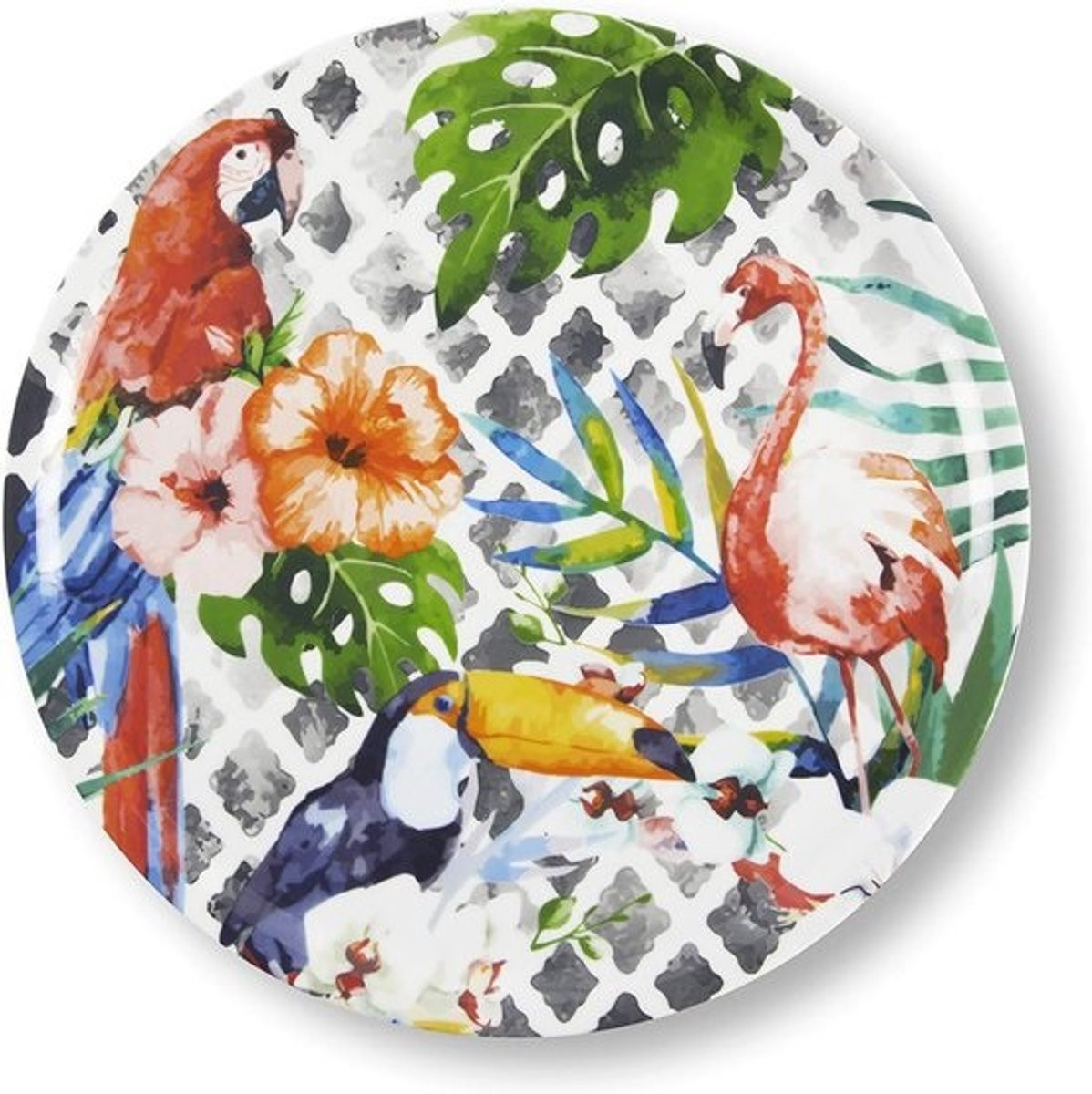 Tropische Pizzaplaat Meerkleurig - Decoratief en Functioneel
