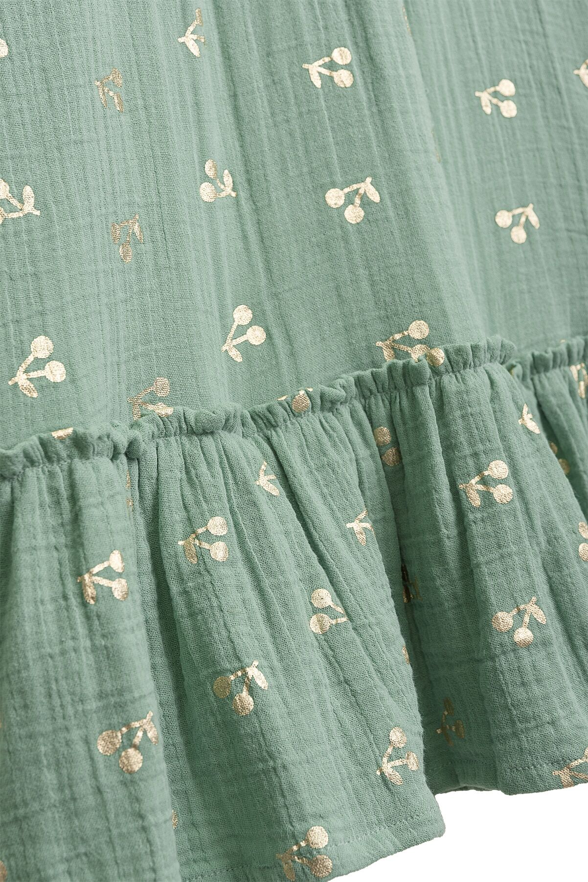 Druckkleid DANAMADE "DANAMADE Dresses DIDABELLA", Mädchen, Gr. 140, EURO, grün (mint), 100% Baumwolle, Kleider Druckkleid mint 140, EURO